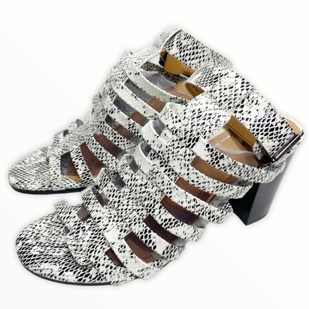 Vionic Sami Snakeskin Strappy Ankle Strap Sandals